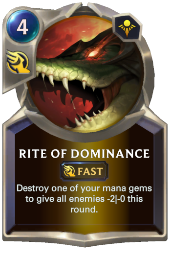 Rite of Dominance Card