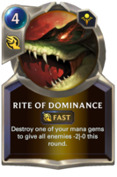 Rite of Dominance Card