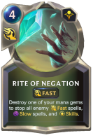 Rite of Negation Card