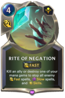 Rite of Negation Card