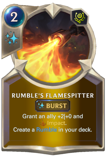 Rumble's Flamespitter Card