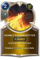 Rumble's Flamespitter Card