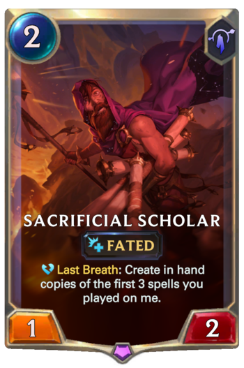 Sacrificial Scholar Card
