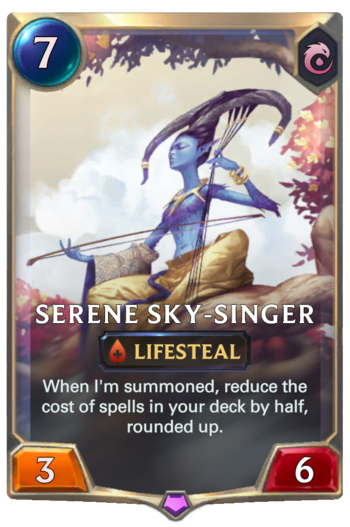 Serene Sky-Singer Card