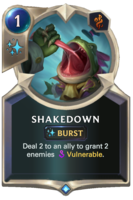 Shakedown Card