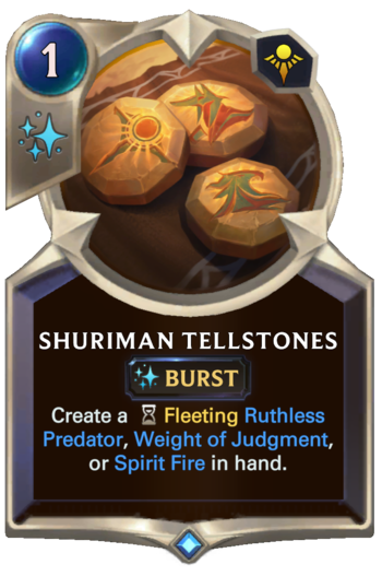 Shuriman Tellstones Card