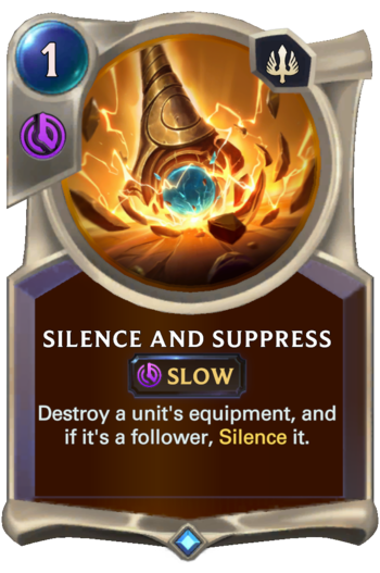 Silence and Suppress Card