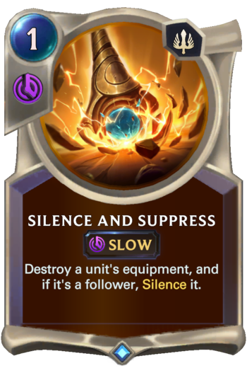 Silence and Suppress Card