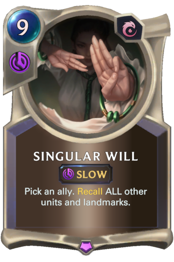 Singular Will Card