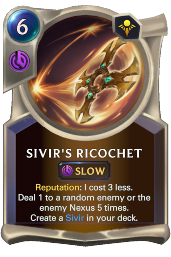 Sivir's Ricochet Card