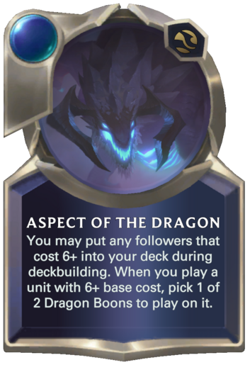 Skill: Aspect of the Dragon :: Legends of Runeterra Card :: RuneterraFire