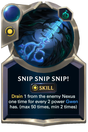 Skill: Snip Snip Snip! Card