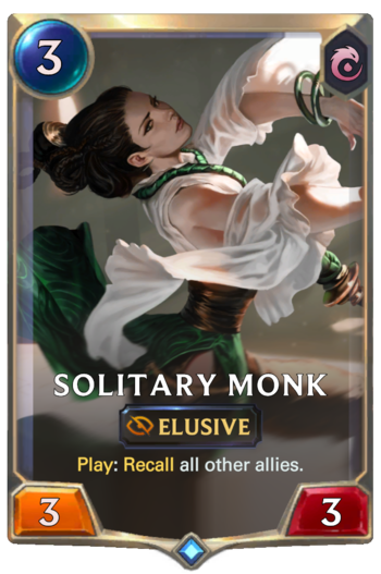 Solitary Monk Card