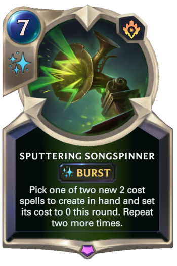 Sputtering Songspinner Card