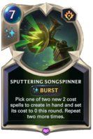 Sputtering Songspinner Card