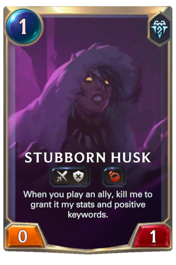 Stubborn Husk Card