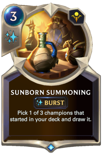 Sunborn Summoning Card
