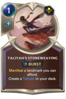 Taliyah's Stoneweaving Card