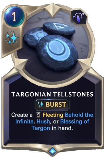 Targonian Tellstones Card