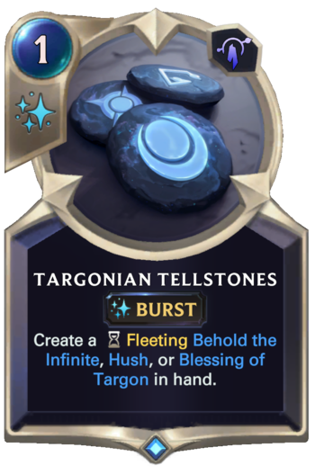 Targonian Tellstones Card