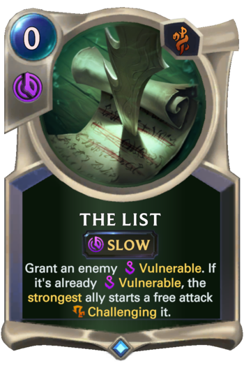 The List Card