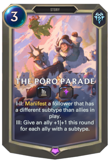 The Poro Parade Card