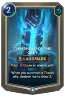 Threshold of the Grey Card