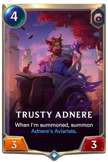 Runtera Card Trusty Adnere :: Legends of Runeterra Card :: RuneterraFire