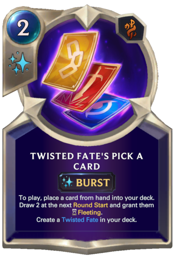 Twisted Fate's Pick a Card Card