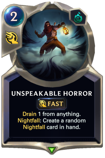 Unspeakable Horror Card