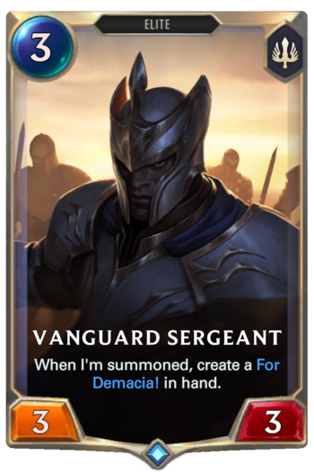 Vanguard Sergeant Card