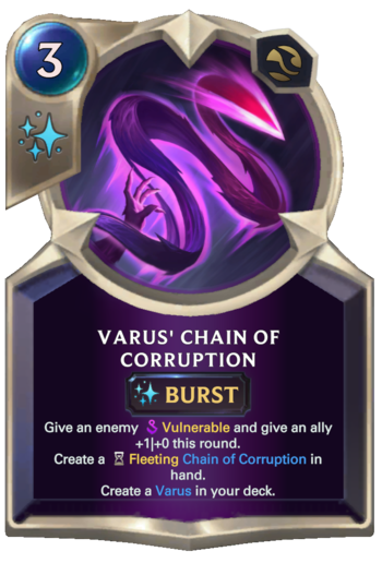 Varus' Chain of Corruption Card
