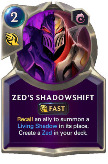 Zed's Shadowshift Card