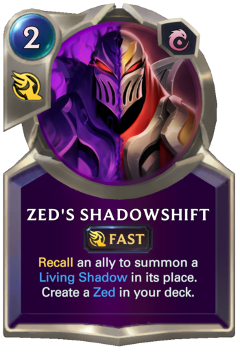 Zed's Shadowshift Card