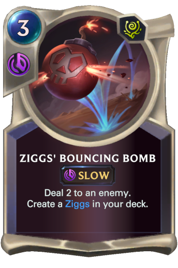 Ziggs' Bouncing Bomb Card