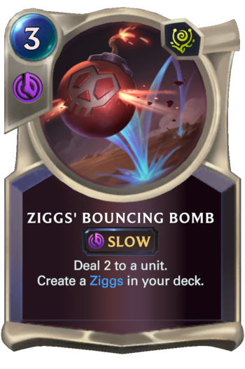 Ziggs' Bouncing Bomb Card