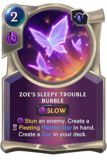 Zoe's Sleepy Trouble Bubble Card