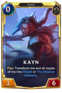 Leveled Kayn Card